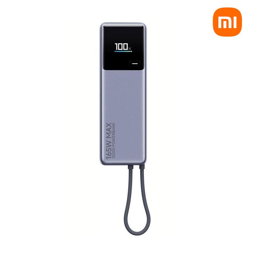 Power Bank Xiaomi Carga Rapida 165W, Capacidad 10000 Mah, Incluye Cable Usb C, Auto-Recarga 90W